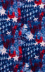 Stuffit Pouch Bikini Swimsuit in American Flag Collage, Front View; Stuffit Pouch Bikini Swimsuit in American Flag Collage, Rear View; Stuffit Pouch Bikini Swim