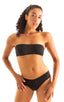 T5 - Womens Bandeau Bikini Top - Solid Sheer Semi Sheer