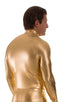 Swim Skin Rash Guard in Liquid Metallic Gold, Front View; Swim Skin Rash Guard in Liquid Metallic Gold, Front Alternative; Swim Skin Rash Guard in Liquid Metall