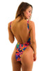 One Piece Keyhole Rio Bikini in Tahitian Tan Through, Front View; One Piece Keyhole Rio Bikini in Tahitian Tan Through, Rear View; One Piece Keyhole Rio Bikini