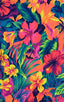 Brazilian Triangle Top in Hawaiian Floral 1; Brazilian Triangle Top in Hawaiian Floral 2; Brazilian Triangle Top in Tahitian, Rear View; Brazilian Triangle Top