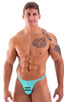 M67 - Mens Classic T Back Thong - Solid Sheer Semi Sheer