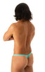 M77 - Mens Micro Pouch Swimsuit Thong - Solid Sheer Semi Sheer