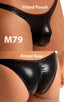 Mens Micro Fitted Pouch and Rear Bikini Swimsuit in Rockstar Metallic Black 1; Mens Micro Fitted Pouch and Rear Bikini Swimsuit in Rockstar Metallic Black 2; Me