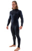 Full Bodysuit Zentai Lycra Spandex Suit for men in Wet Look Black, Front View; Full Bodysuit Zentai Lycra Spandex Suit for men in Wet Look Black, Rear View; Spe