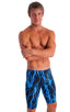 Lycra Bike Length Shorts in Blue Lightning, Front View; Lycra Bike Length Shorts in Blue Lightning, Rear View; Special Order Notice; Lycra Bike Length Shorts in