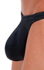 Exotic Dancer Flopper Thong in Wet Look Black (PROLining), Front View; Exotic Dancer Flopper Thong in Wet Look Black (PROLining), Rear View; Exotic Dancer Flopp