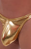 Exotic Dancer Flopper Thong in Liquid Gold (PROLining), Front View; Exotic Dancer Flopper Thong in Liquid Gold (PROLining), Rear View; Exotic Dancer Flopper Tho
