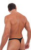 Exotic Dancer Flopper Thong in Mystique Black (PROLining), Front View; Exotic Dancer Flopper Thong in Mystique Black (PROLining), Rear View; Exotic Dancer Flopp