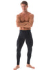 Mens Leggings Tights in Black nylon/lycra, Front View; Mens Leggings Tights in Black nylon/lycra, Rear View; Special Order Notice; Mens Leggings Tights in Black