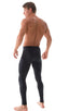 Mens Leggings Tights in Black nylon/lycra, Front View; Mens Leggings Tights in Black nylon/lycra, Rear View; Special Order Notice; Mens Leggings Tights in Black