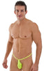 Teardrop G String Swim Suit in Chartreuse (Neon Yellow), Front View; Teardrop G String Swim Suit in Chartreuse (Neon Yellow), Rear View; Special Order Notice; T