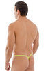 Teardrop G String Swim Suit in Chartreuse (Neon Yellow), Front View; Teardrop G String Swim Suit in Chartreuse (Neon Yellow), Rear View; Special Order Notice; T