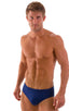 Swim-Dive Competition Brief in Dark Navy Blue, Front View; Swim-Dive Competition Brief in Dark Navy Blue, Rear View; Special Order Notice; Swim-Dive Competition