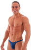 Fitted Pouch - Puckered Back - Posing Suit in Navy Blue, Front View; Fitted Pouch - Puckered Back - Posing Suit in Navy Blue, Rear View; Special Order Notice; F