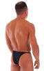 Skinny Side Half Back Swim Suit in Black, Front View; Skinny Side Half Back Swim Suit in Black, Rear View; Special Order Notice; Skinny Side Half Back Swim Suit