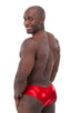 Hot Pants - Sexy Short Shorts in Mystique Volcano Red, Front View; Hot Pants - Sexy Short Shorts in Mystique Volcano Red, Rear View; Special Order Notice; Hot P