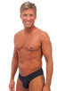 Hot Pants - Sexy Short Shorts in Semi Sheer ThinSKINZ Black, Front View; Hot Pants - Sexy Short Shorts in Semi Sheer ThinSKINZ Black, Rear View; Special Order N