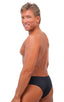 Hot Pants - Sexy Short Shorts in Semi Sheer ThinSKINZ Black, Front View; Hot Pants - Sexy Short Shorts in Semi Sheer ThinSKINZ Black, Rear View; Special Order N