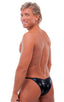 Micro Pouch - Puckered Back - Rio Bikini in Metallic Mystique Black-Black, Front View; Micro Pouch - Puckered Back - Rio Bikini in Metallic Mystique Black-Black