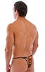 Sunseeker Micro Pouch Half Back Bikini in Semi Sheer Tiger Print on Mesh, Front View; Sunseeker Micro Pouch Half Back Bikini in Semi Sheer Tiger Print on Mesh,