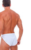 Swimsuit Cover Up Split Running Shorts in White, Front View; Swimsuit Cover Up Split Running Shorts in White, Rear View; Special Order Notice; Swimsuit Cover Up