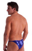 Micro Pouch - Puckered Back - Rio Bikini in Metallic Mystique Eggplant Purple, Front View; Micro Pouch - Puckered Back - Rio Bikini in Metallic Mystique Eggplan