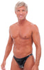 Bikini-Brief Swimsuit in Gloss Black Vinyl, Front View; Bikini-Brief Swimsuit in Gloss Black Vinyl, Rear View; Bikini-Brief Swimsuit in Gloss Black Vinyl 4; Bik