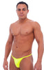 Skinny Side Half Back Swim Suit in Chartreuse, Front View; Skinny Side Half Back Swim Suit in Chartreuse, Rear View; Special Order Notice; Skinny Side Half Back
