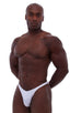 Fitted Bikini Bathing Suit in Optic White, Front View; Fitted Bikini Bathing Suit in Optic White, Rear View; Fitted Bikini Bathing Suit in Optic White Fabric