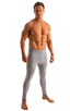 mens leggings tights in Heather Grey; Mens Leggings Tights in Heather Grey cotton-lycra 2; Mens Leggings Tights in Heather Grey Cotton-Spandex 10oz, Rear View;