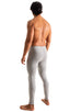 mens leggings tights in Heather Grey; Mens Leggings Tights in Heather Grey cotton-lycra 2; Mens Leggings Tights in Heather Grey Cotton-Spandex 10oz, Rear View;