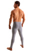 mens leggings tights in Heather Grey; Mens Leggings Tights in Heather Grey cotton-lycra 2; Mens Leggings Tights in Heather Grey Cotton-Spandex 10oz, Rear View;