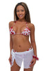 Sarong Wrap Beach Cover Up in White Stretch Mesh 1; Sarong Wrap Beach Cover Up in White Stretch Mesh, Front View; Special Order Notice; Sarong Wrap Beach Cover