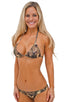 Surfer Girl Swimsuit Bottom in Camo, Front View; Surfer Girl Swimsuit Bottom in Camo, Rear View; Special Order Notice; Surfer Girl Swimsuit Bottom in Camo Fabri