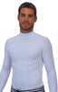 Swim Skin Rash Guard in White Tricot nylon/lycra, Front View; Swim Skin Rash Guard in White Tricot nylon/lycra, Rear View; Special Order Notice; Swim Skin Rash