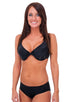 Womens Full Cup Underwire Swimsuit Top in Black, Front View; Womens Full Cup Underwire Swimsuit Top in Black, Rear View; Special Order Notice; Womens Full Cup U