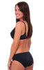 Womens Full Cup Underwire Swimsuit Top in Black, Front View; Womens Full Cup Underwire Swimsuit Top in Black, Rear View; Special Order Notice; Womens Full Cup U