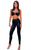 Ring Bandeau Swimsuit Top in Wet Look Black 2; Ring Bandeau Swimsuit Top in Wet Look Black 3; Ring Bandeau Swimsuit Top in Wet Look Black 4; Ring Bandeau Swimsu