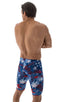 Swim-Dive Competition Watersports Shorts in American Flag Collage, Front View; Swim-Dive Competition Watersports Shorts in American Flag Collage, Rear View; Swi
