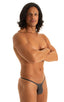most popular mens sexy micro string bikini swimsuit by skinz swimwear in sheer Shadow Peep Show 1; Sunseeker Micro Pouch Half Back Bikini in Shadow Peep Show 2;