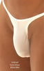most popular mens sexy micro string bikini swimsuit by skinz swimwear in sheer white; Sunseeker Micro Pouch Half Back Bikini in White PowerNet 2; Sunseeker Micr