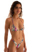 womens popular t back thong swimsuit high cut tanga style swimwear in Rainbow Reptile print; High Cut Thong Bottom in Rainbow Reptile, Rear View; High Cut Thong