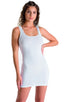 womens sexy mini dress bodycon rock star club sleeveless micro dresses in sheer white; Mini Dress in Super ThinSKINZ White 2; Mini Dress in Super ThinSKINZ Whit