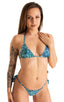 Womens Side Tie Scrunchie Bikini Bottom in Liquid Leopard 1; Womens Side Tie Scrunchie Bikini Bottom in Liquid Leopard 2; Womens Side Tie Scrunchie Bikini Botto
