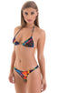 womens cheeky puckered sexy swimsuit runched skinz swimwear in Tan Thru Rave Up; Cheeky Pucker Bottom in Tan Thru Rave Up, Rear View; Cheeky Pucker Bottom in Ta