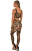 womens designer leggings fashion tights in camouflage; High Waisted Leggings in Camo, Rear View; High Waisted Leggings in Camo, Front View; Special Order Notice
