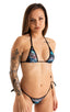 Womens Cheekini Scrunchie Swimsuit Bottom in Tan Through Aqua Leopard 1; Womens Cheekini Scrunchie Swimsuit Bottom in Tan Through Aqua Leopard 2; Womens Cheekin