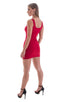 womens sexy mini dress bodycon rock star club sleeveless micro dresses in sheer red; Micro Mini Dress in ThinSKINZ Red, Rear View; Micro Mini Dress in ThinSKINZ
