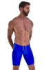 Swim-Dive Competition Watersports Shorts in Wet Look Royal Blue, Front View; Swim-Dive Competition Watersports Shorts in Wet Look Royal Blue, Rear View; Swim-Di